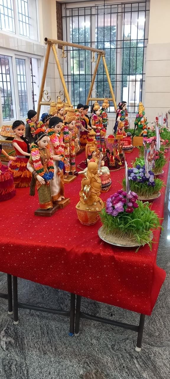 Traditional doll display for a family function