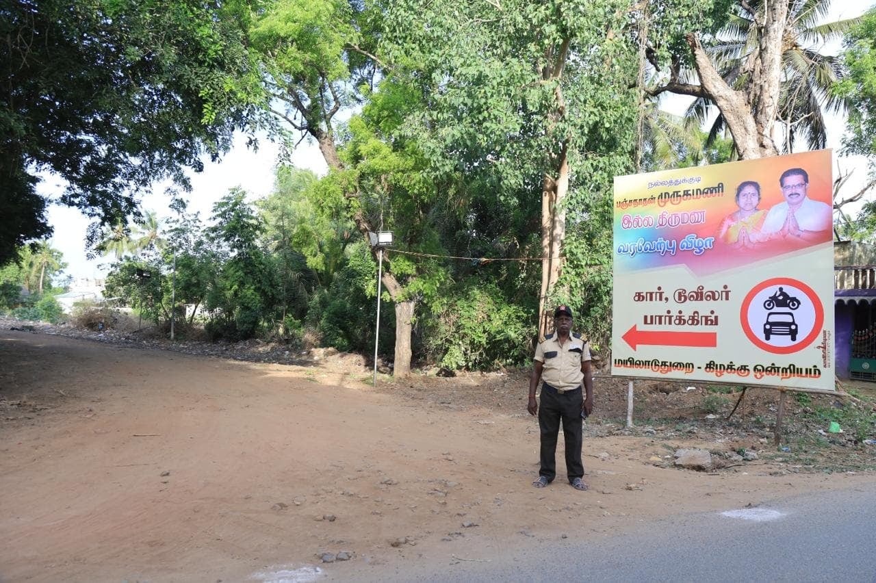 Parking ground sign at S.S Mahal