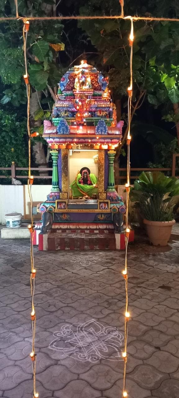 Shrine in the evening at S.S Mahal