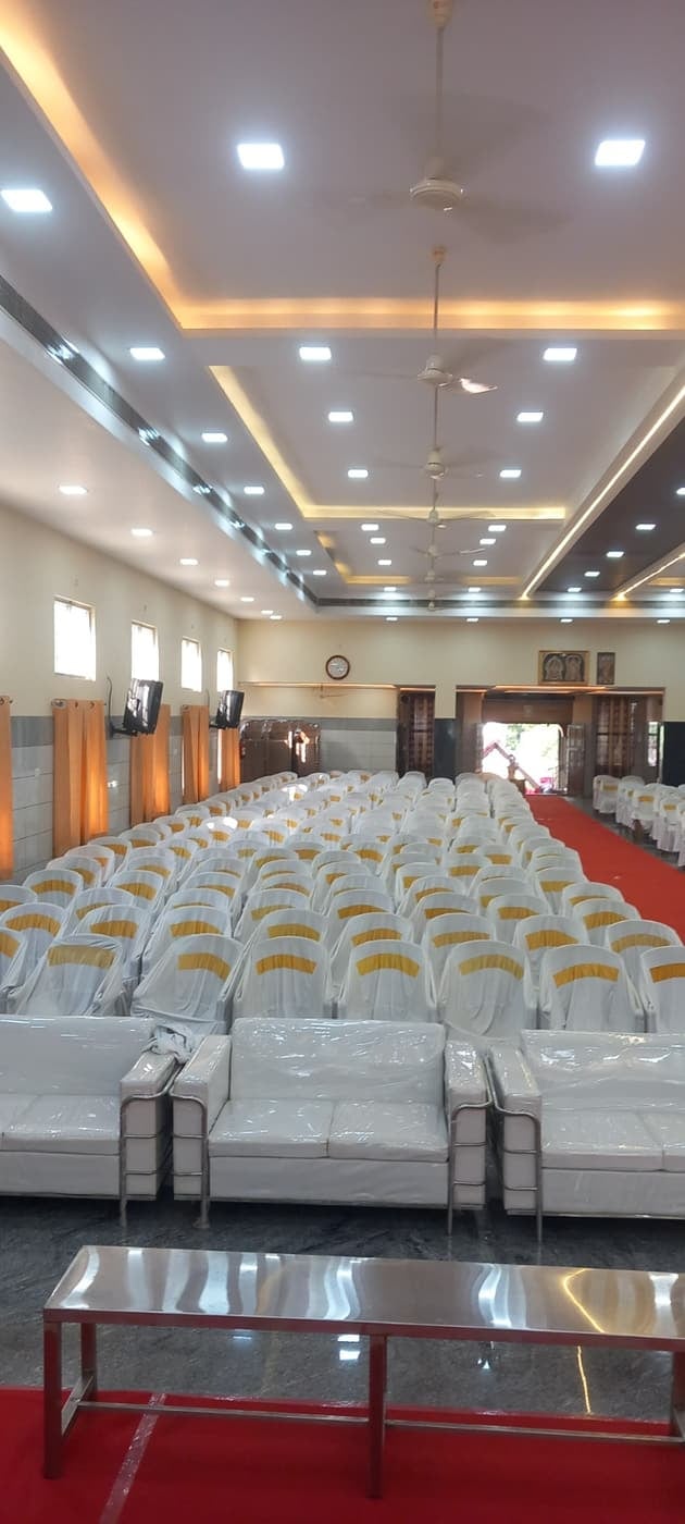 Chairs dressed for the guests at S.S Mahal