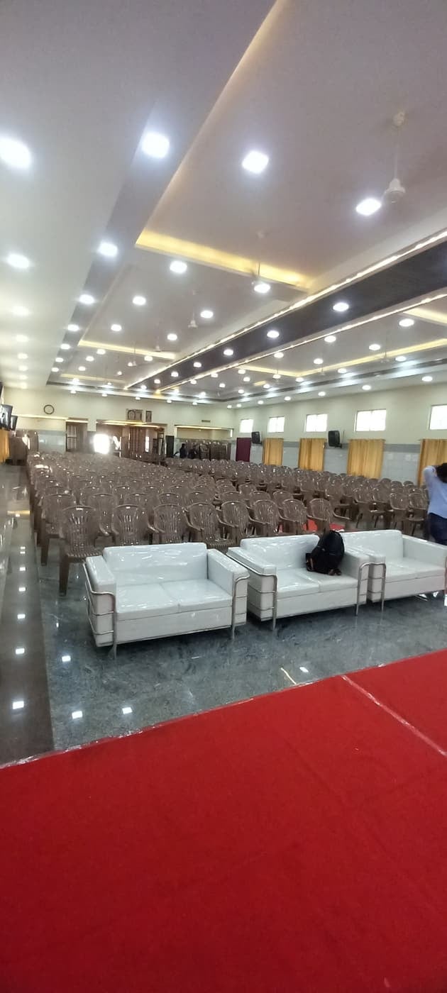Sofas beside the aisle at S.S Mahal