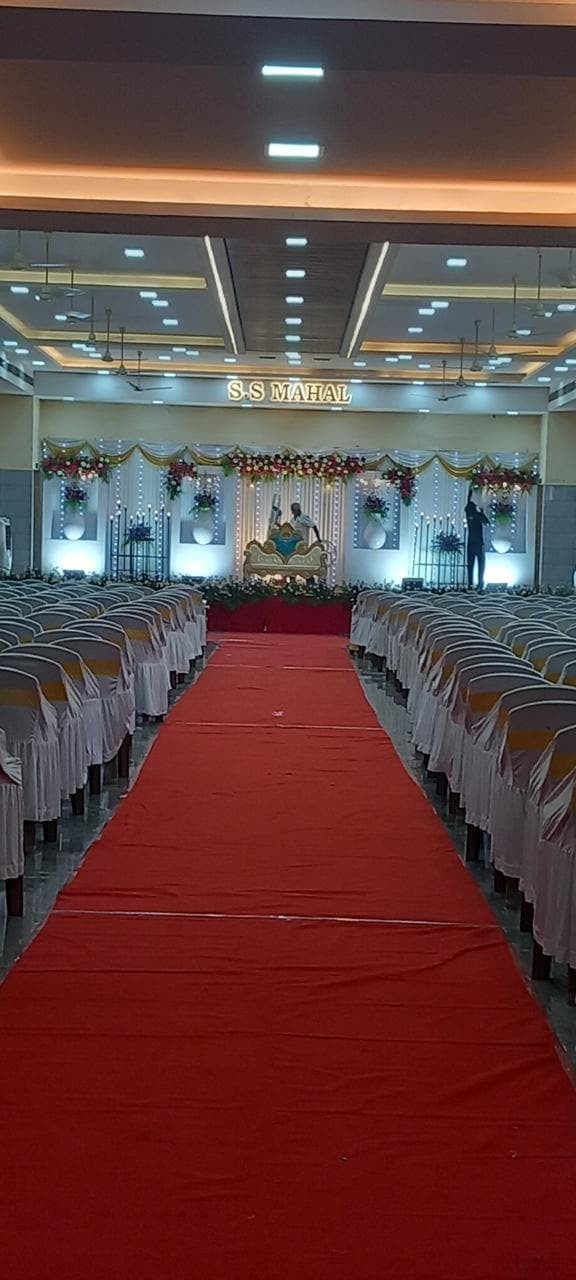 Aisle to the stage at S.S Mahal