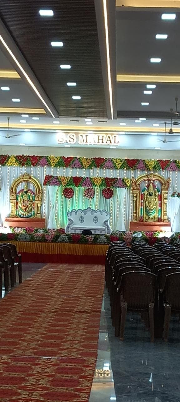 Deity stage down the aisle at S.S Mahal